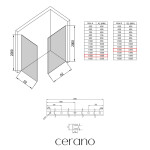 CERANO - Sprchová zástena Walk-in Crystal TL/P - 8 mm - bezvzperový systém - zlatá, grafitové sklo- 150x130x200 CER-8050BD5570