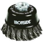 IRONSIDE Kartáčová kefa oceľ Ø 80 mm, pre uhlové brúsky, viazaný drôt, so závitom M14, hrúbka drôtu 0,50 mm 243006 1 ks; 243006