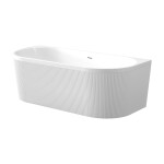 INVENA - Vaňa voľne stojaca k stene ryhovaná 170 glamour trend sifón biely; AN-02-12U-M