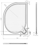 GELCO Sprchová vanička ARCA PA12090P 1200x900 profilovaná PA12090P