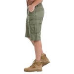 Bushman Pánske ripstopové kraťasy Erwee, tmavá khaki 48