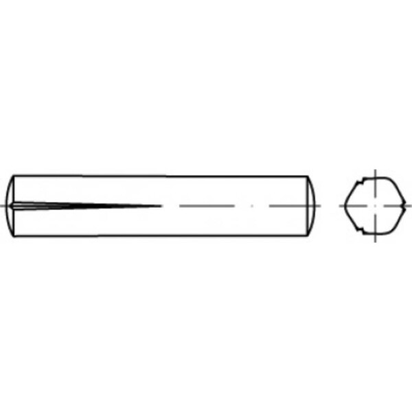 TOOLCRAFT TO-5438745 ryhovaný lícovaný kolík 5 mm ocel 100 ks; TO-5438745