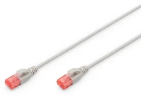 Digitus CAT 6 U-UTP Slim šedý / Sieťový kábel / UTP / AWG 28/7 / 2 m (DK-1617-020S)
