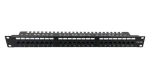 Lanview LVR-CAT5E-UTP-LSA čierny / Patch panel / 24 portov / CAT5e / U/UTP / 1U / 19" (LVR-CAT5E-UTP-LSA)