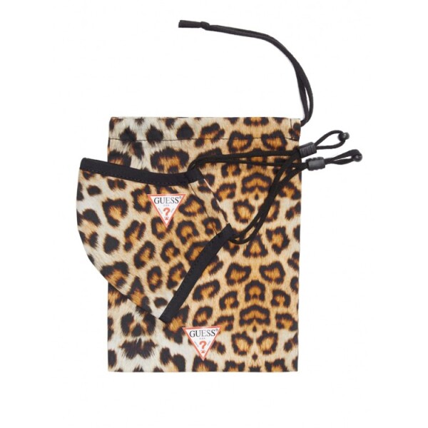 GUESS rúško Adult Toggle Face Mask leopard Žltá