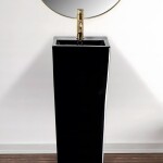 REA - Voľne stojace umývadlo Kamila 32x33 čierne REA-U5644