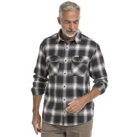 Bushman Pánska flanelová košeľa Gunnar, zelená/šedá/hnedá XXXL