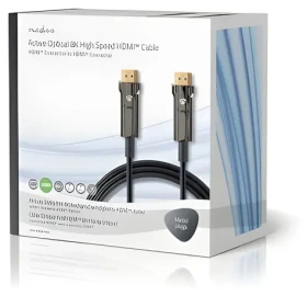 Nedis Ultra High Speed HDMI AOC 100 m čierna / Kábel HDMI / 8K 60 Hz / 48 Gbps / Ethernet (CVBG3500BK1000)