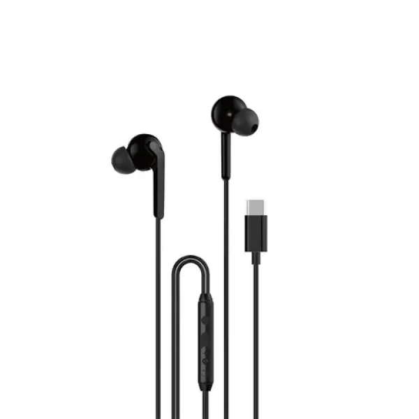 Dudao X3C drôtové slúchadlá do uší čierna / s mikrofónom / USB-C / 1.2 m (164547)
