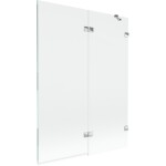MEXEN/S - Lunar vaňová zástena 2-krídlová pravá 130 x 150, transparent, chróm 897-130-100-01-00-P