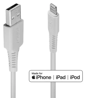 Lindy USB-A - Lightning biela / Dátový kábel / 1 m / USB 2.0 / MFi certifikovaný (31326)