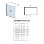 H K - Sprchové dvere MELODY DW1 152 jednokrídlové dvere 148-152x195cm (dvere 80 + bočná stena 76) SE-MELODYDW1152B