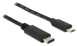DeLock USB-C - Micro-USB B čierna / Kábel / USB 2.0 / 1 m / 480 Mbit/s (83602)