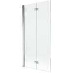 MEXEN - MIST vaňová zástena 90x150 cm 6mm 2-s, chróm, číra, ľavá 8A9-090-002-01-00-L