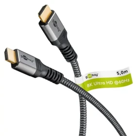 Goobay PLUS 65263 sivá / HDMI kábel / HDMI 2.1 Ultra High Speed / 8K 60Hz / 48 Gbit / s / 5 m (65263)