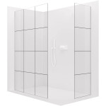 CERANO - Sprchová zástena Walk-in Crystal TL/P - 8 mm - bezvzperový systém - biela matná, industriálne sklo - 160x90x200 CER-8050BD5527