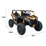 Mamido Detské elektrické autíčko Buggy UTV Strong 24V nafukovacie kolesá zlaté