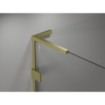 MEXEN/S - Lunar L Duo sprchovací kút dvere krídlové 115 x 75, transparent, zlato kartáčovaná 834L-115L-075P-55-00