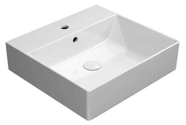 GSI - KUBE X keramické umývadlo 50x47cm, brúsená spodná hrana, biela ExtraGlaze 94309111