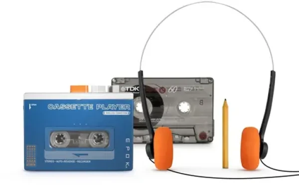BigBen Prenosný prehrávač kaziet / Prehrávač kaziet / Bluetooth / vstavaný reproduktor (BTTAPEBL)