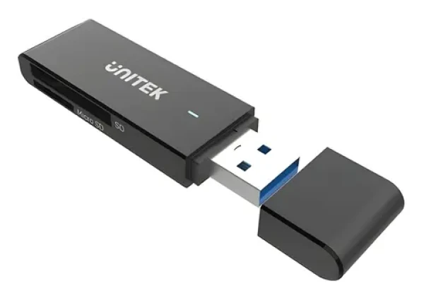Unitek Y-9327A čierna / Čítačka pamäťových kariet / USB 3.2 Gen 1 Type-A / SD microSD / 2 sloty (Y-9327A)