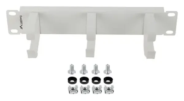 Lanberg 10" organizér káblov 3 krúžky Typ B sivý / Organizér káblov / 1U / kov (AK-1702-S)