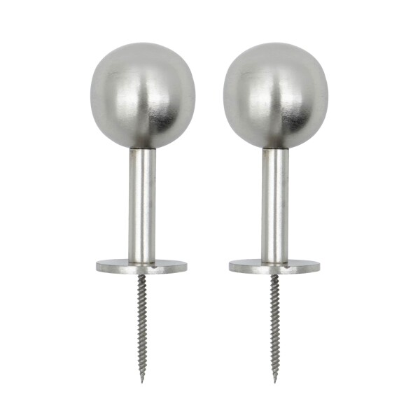House Doctor Kovový vešiak Ball Silver Finish – set 2 Ks