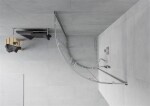 MEXEN - Rio štvrťkruhový sprchovací kút 80x80, sklo transparent, chróm 863-080-080-01-00