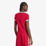 Tričko adidas Pinstripe Short Sleeve Slim Tee Team Victory Red/ White/ Team Victory Red XS