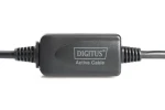 Digitus aktívny predlžovací kábel USB 2.0 AA čierna / Predlžovací kábel / USB-A / 10 m (DA-73100-1)