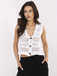 Jumper D93076J90849A biely S/M
