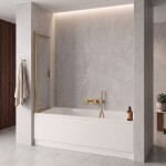 REA - Vaňová zástena posuvná Dario Brush Gold 100 REA-W7885