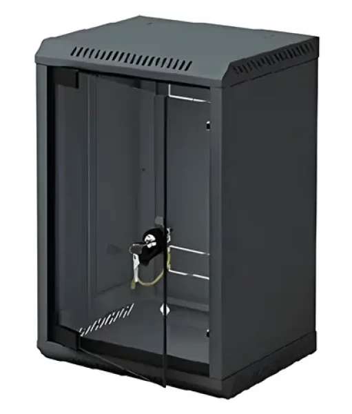 Triton 10" jednodielny 4U/260 mm čierny / Nástenný rozvádzač / celosklenené dvere / IP30 / 20 kg (RBA-04-AS3-BAX-C1)