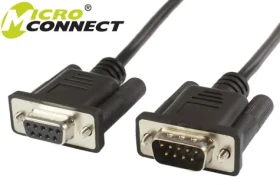 MicroConnect sériový kábel RS-232, D-SUB 9-pin (M) - D-SUB 9-pin (F) 3M čierna (SCSEHN3B)
