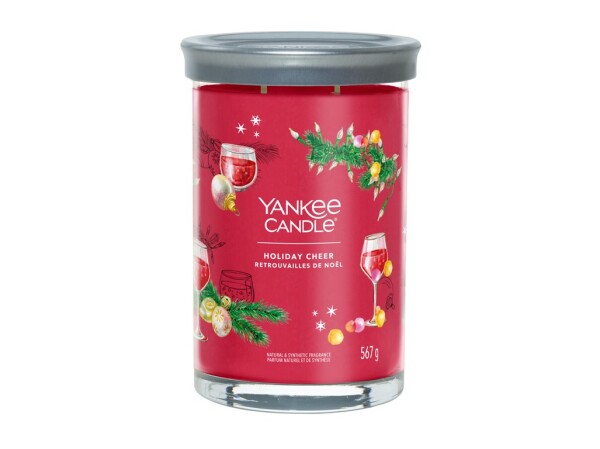 Yankee Candle Signature Holiday Cheer Tumbler 567g - sviečka veľká 2 knôty / doba horenia: až 100h (5038581154008)