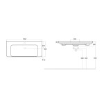 SAPHO - THALIE 105 keramické umývadlo nábytkové 105x46cm, biela TH11105