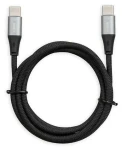 Ibox IKUTC čierna / Dátový kábel / USB-C - USB-C / 60 W / 2 m / opletený (IKUTC2B)