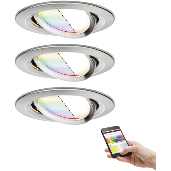 Paulmann 92965 LED vstavané svetlo sada 3 ks LED 15.6 W železo (kartáčovamé); 92965