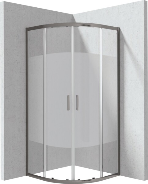 DEANTE - Funkia Evo štvrťkruhový sprchovací kút, 80x80 cm – vzor pruh KYP_DE88P