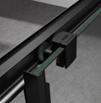 GELCO - SIGMA SIMPLY BLACK štvorcová sprchová zástena 800x800 rohový vstup, Brick sklo GS2480B-01