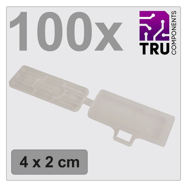 TRU COMPONENTS TC-12888608 T24CA084 ochranný štítok Potlačiteľná plocha: 18 x 42 mm priehľadná Počet markerov: 100 100 ks; TC-12888608