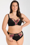Dámska podprsenka K101/1 Gaby Black raft - Gorsenia 85C černá/vzor