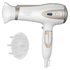 Adler AD 2248WC biela, champagne / Fén na vlasy / ionizer / 2400 W / 3 teploty / 2 rýchlosti / difuzér / koncentrátor (AD 2248wc)