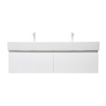 Kúpeľňová skrinka s umývadlom SAT B-WAY 119x30x45 cm biela lesk BWAY120WU2BB BWAY120WU2BB