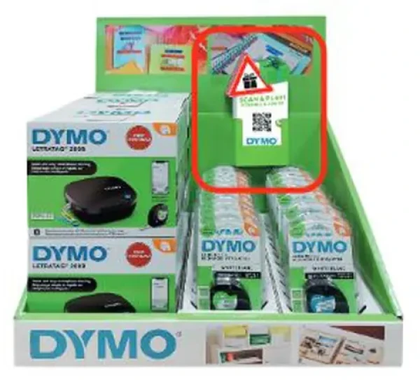 Dymo LetraTag LT200B display 6 ks / Predajný displej / 6x popisovač + 20x páska / Bluetooth (2188202)