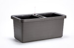 Plastia Samozavlažovací veľkoobjemový truhlík Berberis DUO antracit 80 cm