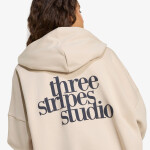 Mikina adidas 3 Stripes Studio Hoodie Crystal Linen M