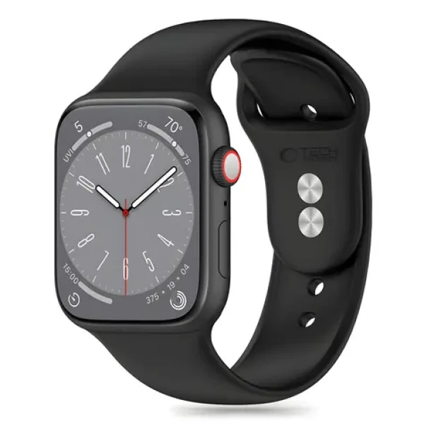 Tech-Protect Silicone Strap pre Apple Watch 42/44/45/49 mm čierna / Remienok / silikónový