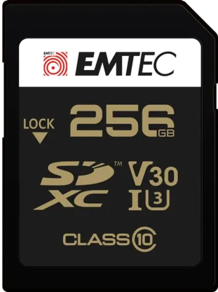 EMTEC SpeedIN Pre 256GB / UHS-I U3 V30 / class 10 / čítanie: 100MBs / zápis: 50MBs (ECMSD256GXC10SP)