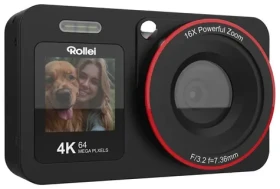 Rollei Compactline 64 Dual Screen čierna / 64MPix / 18x digital zoom / 2.8 "a 1.4" LCD / 4K video / microSD (12030)